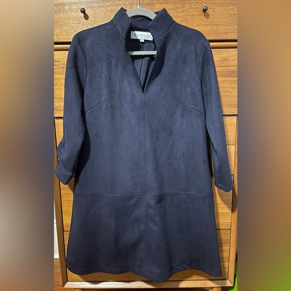 TUCKERNUCK Midnight Blue Suede Clifton Dress - Size Medium - Picture 6 of 9